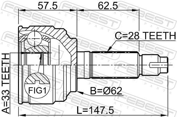 Joint Kit, drive shaft 0510-052 - image 2