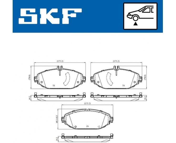 Brake pads front VKBP 80530