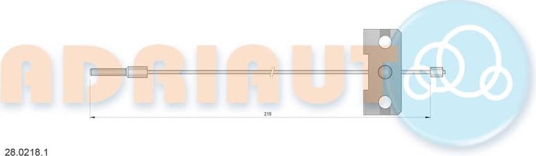 Cable Pull, parking brake 28.0218.1