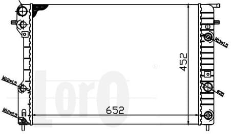 Radiator, engine cooling LORO 037-017-0031
