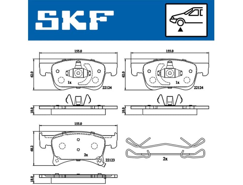 Brake Pad Set, disc brake VKBP80301A