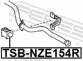 Mounting, stabiliser bar TSB-NZE154R - image 2