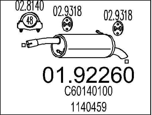 Rear Muffler 01.92260