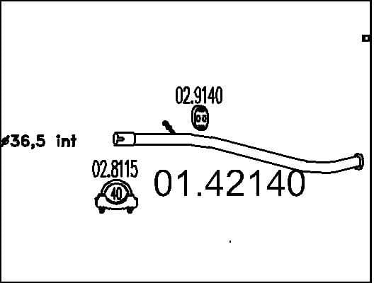 Exhaust Pipe 01.42140