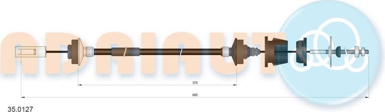Cable Pull, clutch control 35.0127