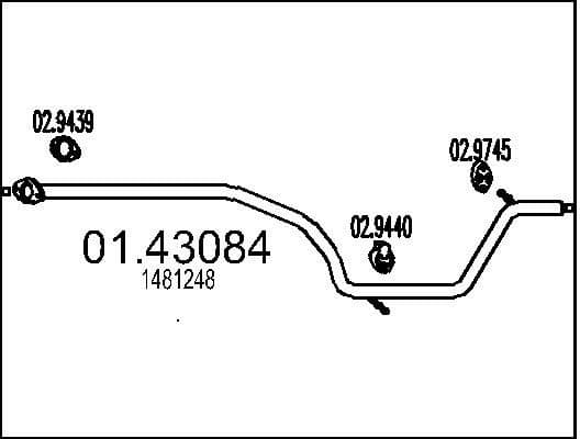 Exhaust Pipe 01.43084