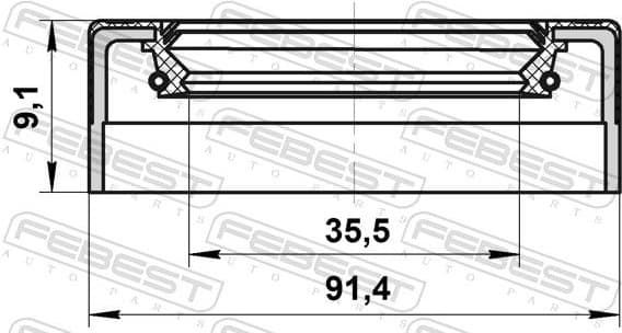 Shaft Seal, transfer case 95FEY-37910909L - image 2