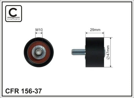 Deflection Pulley/Guide Pulley, timing belt 156-37