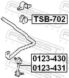 Mounting, stabiliser bar TSB-702 - image 2