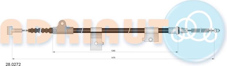 Cable Pull, parking brake 28.0272