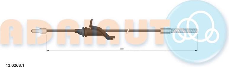 Cable Pull, parking brake 13.0268.1