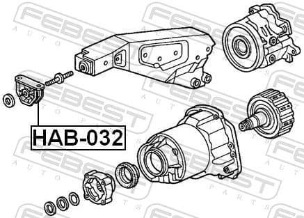 Mounting, differential HAB-032 - image 2