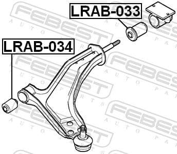 Mounting, control/trailing arm LRAB-034