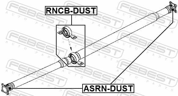 Bearing, propshaft centre bearing RNCB-DUST - image 2