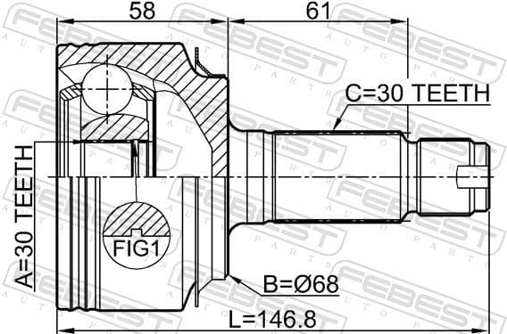 Joint Kit, drive shaft 0310-CWAT - image 2