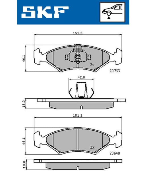 Brake Pad Set, disc brake VKBP80602
