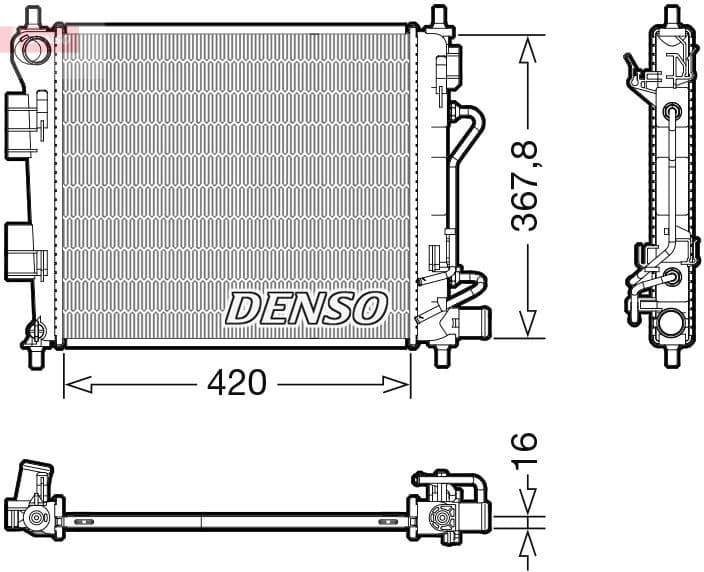 Radiator, engine cooling DRM41018