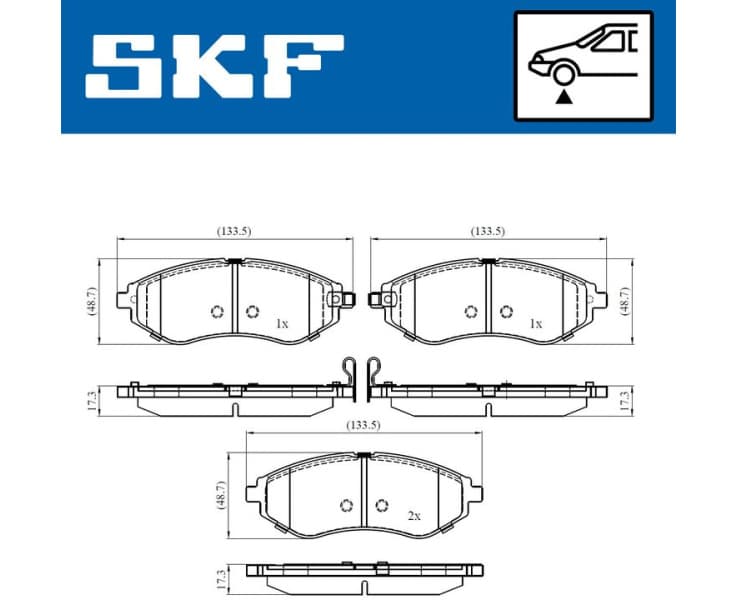 Brake Pad Set, disc brake VKBP80460A