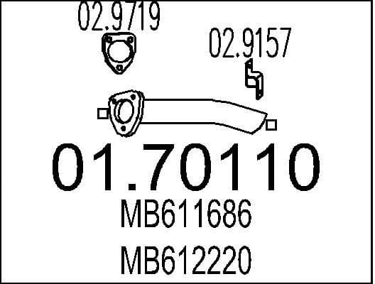 Exhaust Pipe 01.70110