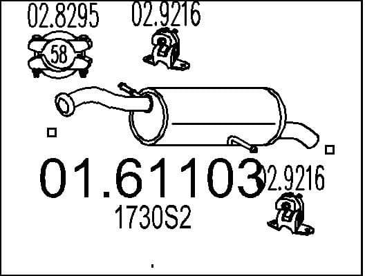 Rear Muffler 01.61103