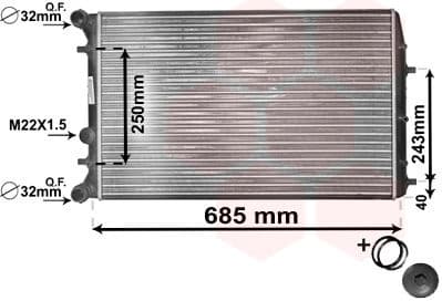Radiator, engine cooling *** IR PLUS *** 76002006