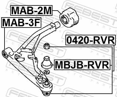 Mounting, control/trailing arm MAB-3F - image 2