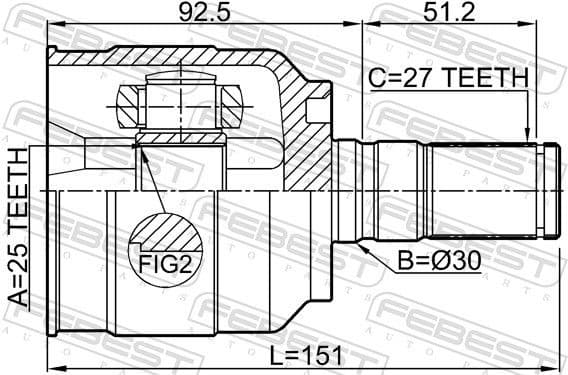 Joint Kit, drive shaft 1211-YFLH - image 2