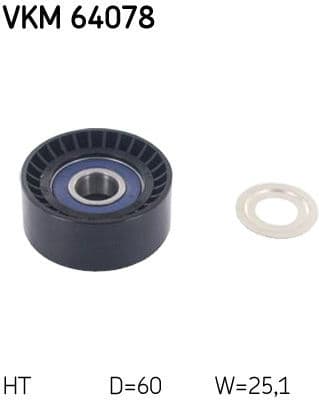 Belt Tensioner, V-ribbed belt VKM 64078 - image 2