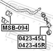 Link/Coupling Rod, stabiliser bar 0423-45R