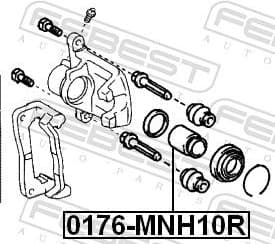 Piston, brake caliper 0176-MNH10R - image 2