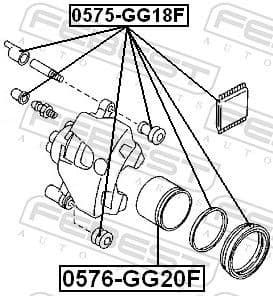 Piston, brake caliper 0576-GG20F - image 2