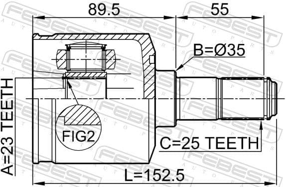 Joint Kit, drive shaft 1211-LAN - image 2