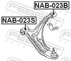 Mounting, control/trailing arm NAB-023S - image 2