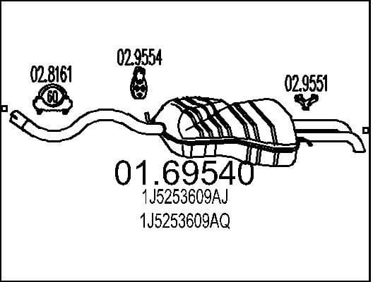 Rear Muffler 01.69540