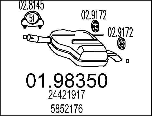 Rear Muffler 01.98350