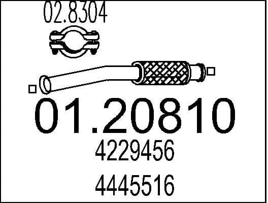 Flexible Pipe, exhaust system 01.20810