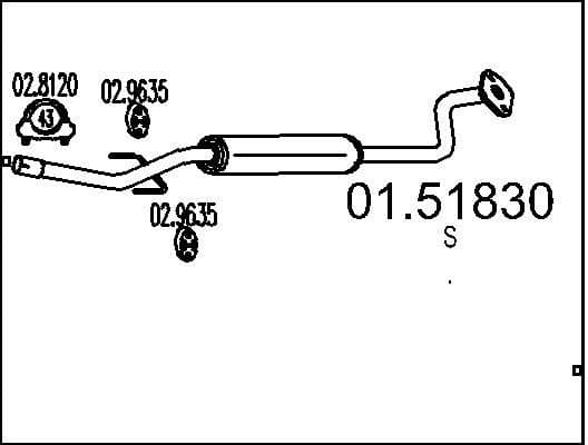Centre Muffler 01.51830