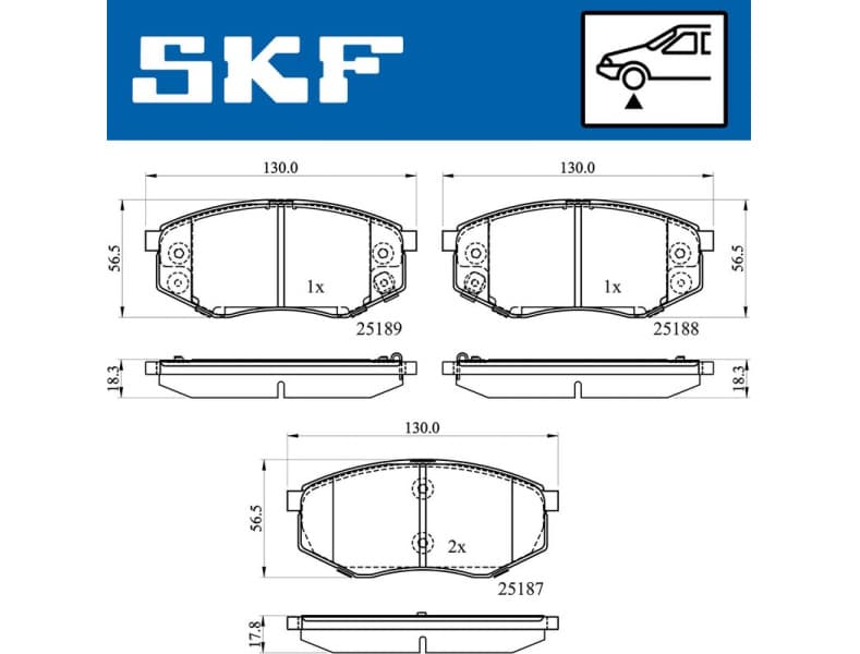 Brake Pad Set, disc brake VKBP80430A