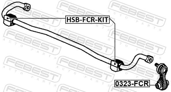 Link/Coupling Rod, stabiliser bar 0323-FCR - image 2