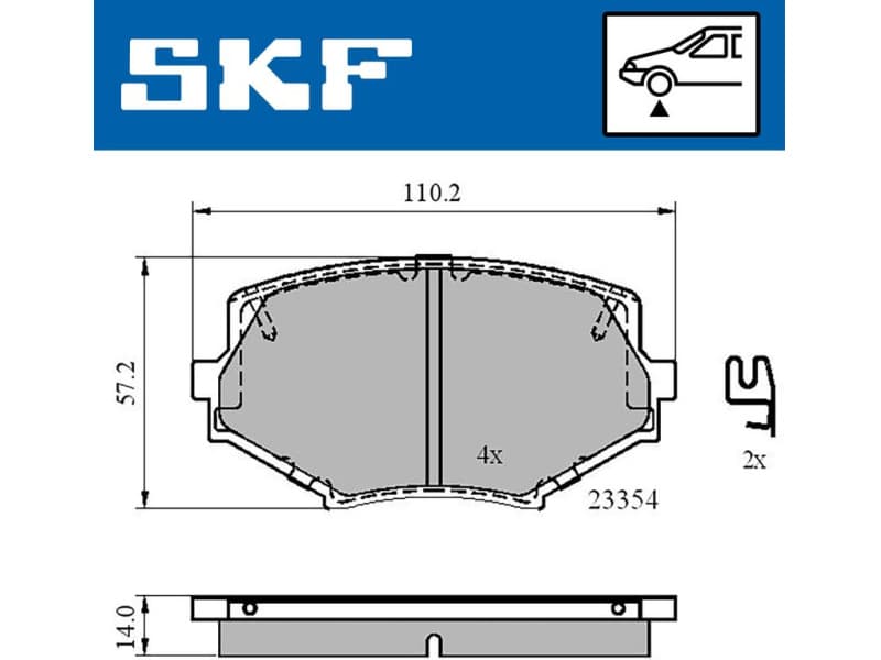Brake Pad Set, disc brake VKBP80564A