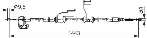 Cable Pull, parking brake 1987482836