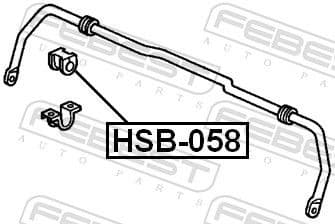 Mounting, stabiliser bar HSB-058 - image 2