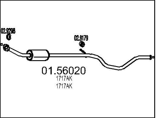 Centre Muffler 01.56020