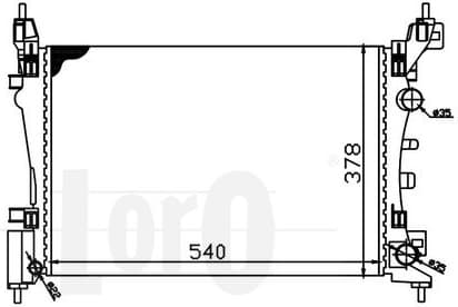 Radiator, engine cooling LORO 037-017-0062