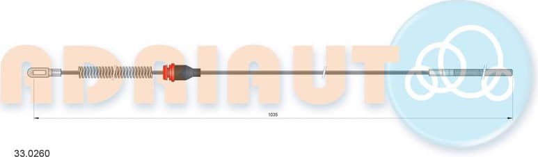 Cable Pull, parking brake 33.0260