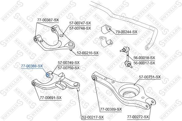 Mounting, control/trailing arm 77-00388-SX - image 2