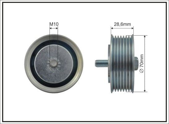 Deflection/Guide Pulley, V-ribbed belt 500530