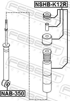 Bush, shock absorber NAB-350 - image 2