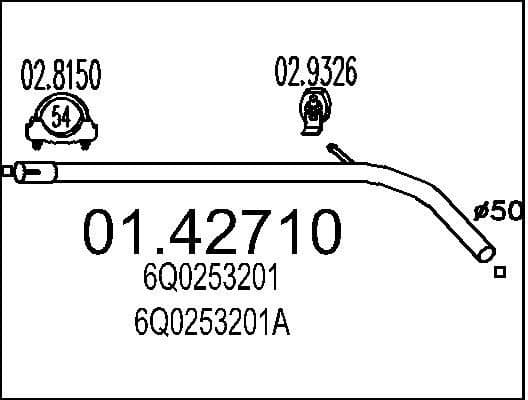 Exhaust Pipe 01.42710