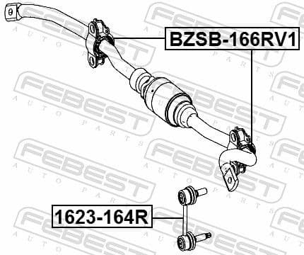 Mounting, stabiliser bar BZSB-166RV1 - image 2